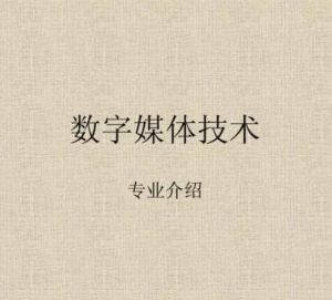 數(shù)字媒體技術(shù)