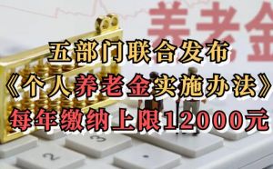 個人養(yǎng)老金實施辦法